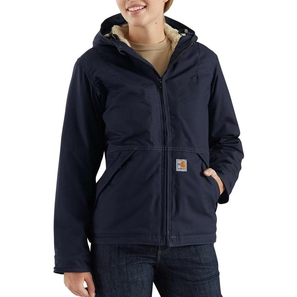 Carhartt 102694 Flame Resistant Full Swing Quick Duck Jacket, Women 2XL Navy NWT